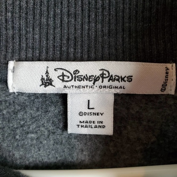 Disney Parks Gray Front Zipper Closure Sweater Size Large - Picture 4 of 8